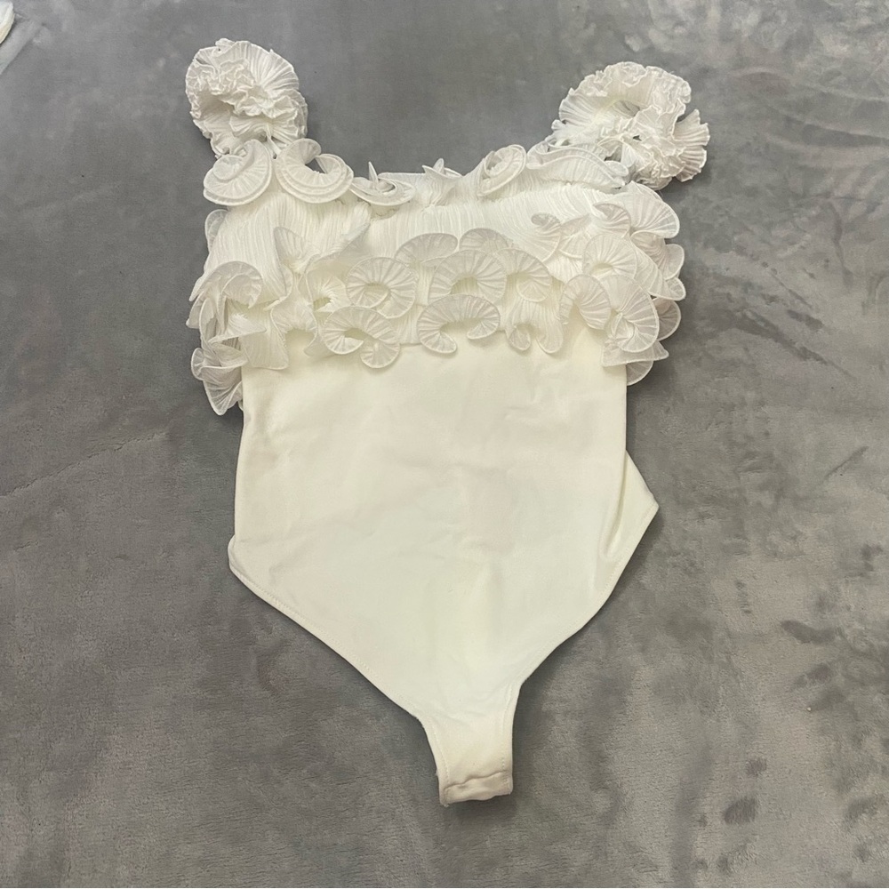 Free People Intimately For The Frill Of It Bodysuit white 4454